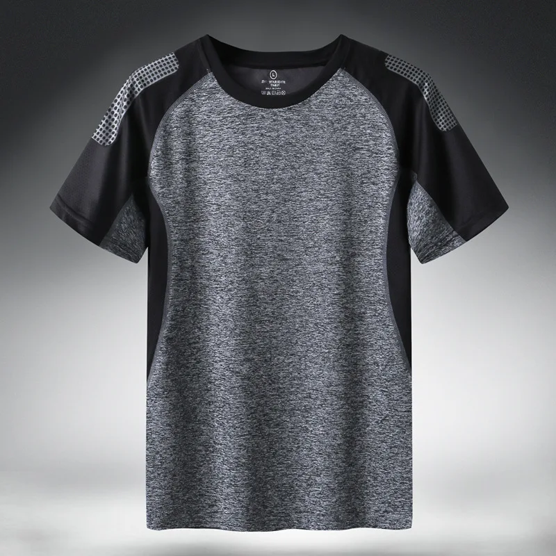 Quick Dry Sport T Shirt Men'S 2022 Short Sleeves Summer Casual Plus Asian Size 5XL 6XL 7XL Top Tees GYM Tshirt Clothes | Мужская