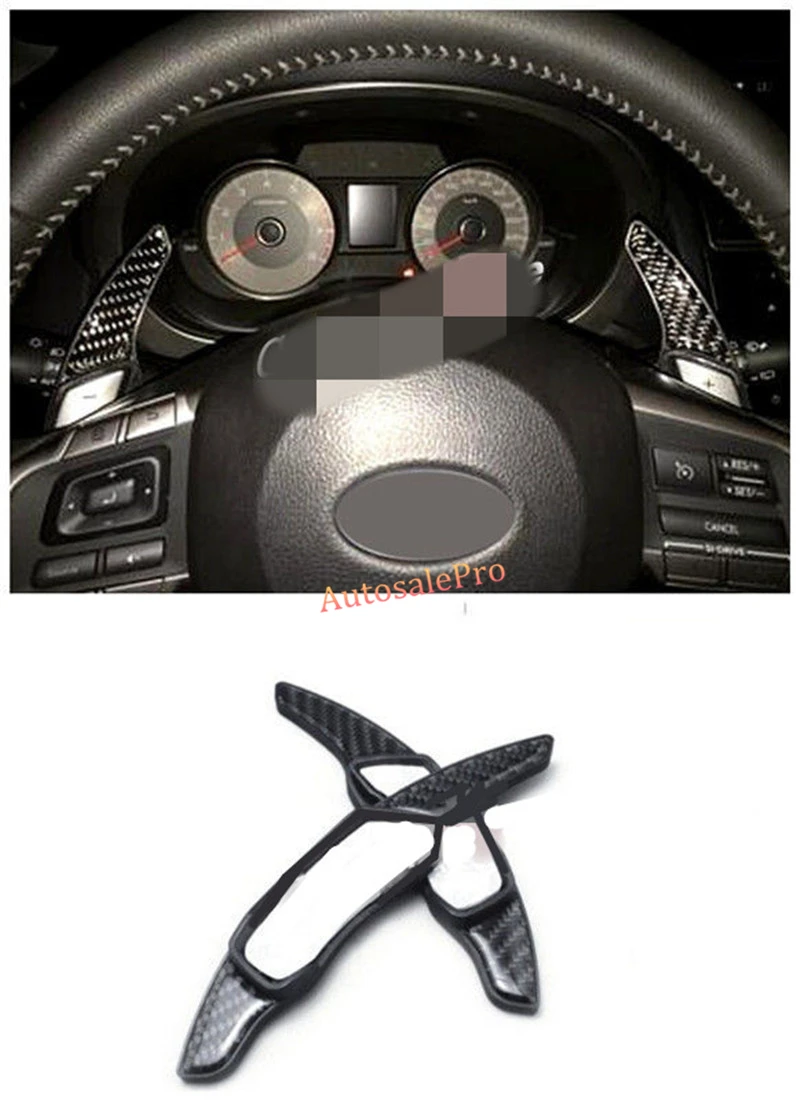 

1 Pair Carbon fiber steering wheel DSG Paddle shifters Extensions trim For Subaru XV Impreza / BRZ 2012-2016