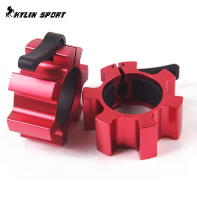 Оборудование для фитнеса, тяжелая атлетика, принадлежности для штанги, пластмассовая пряжка, замок безопасности - Цвет: Красный