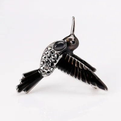 Funmor Bird Brooch Enamel Pin Crystal Jewelry For Women Men Suit Bag Scarf Accessories Party Wedding Ornaments Gifts Zinc Alloy