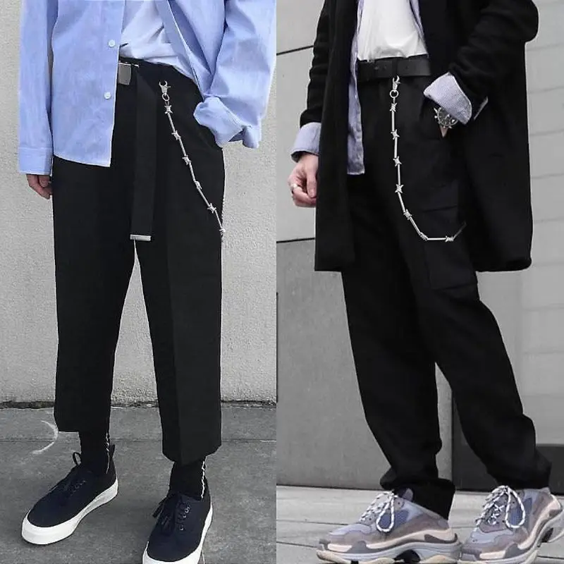 Клевый, панк-рок кошелек пояс-цепочка брюки с металлической цепью цепи джинсы брюки хип хоп ювелирные изделия