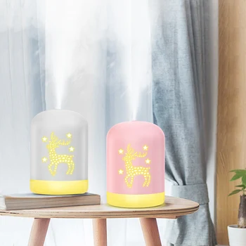 

Ultrasonic Aroma Humidifier Essential Oil Diffuser 7 Color Change LED Night Light Cute Fawn Air Humidifiers for Office Home