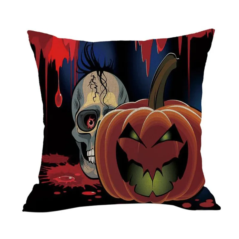 Happy Halloween Pillow Cases  Linen Happy Sofa  Throw Pillow Cushion Cover Home Decor Pillow Drop shipping product      X0818#302