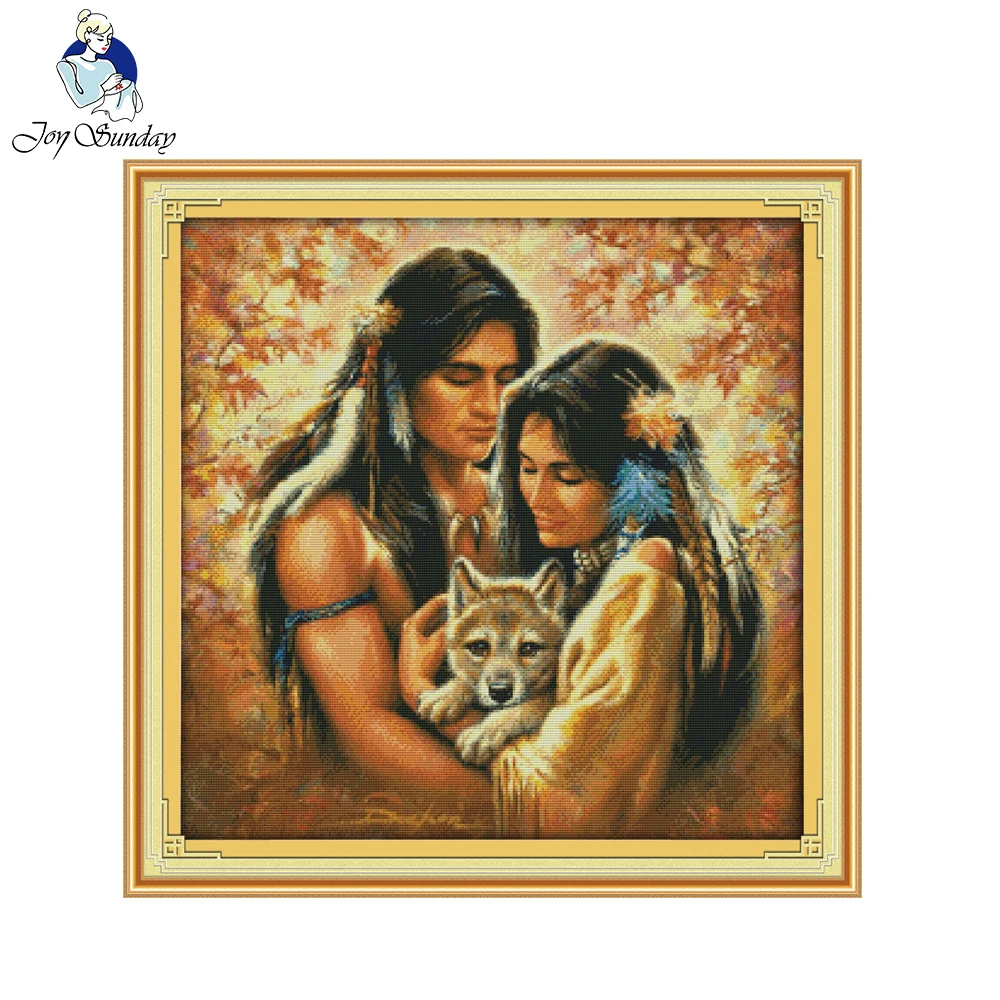 

Joy Sunday Tender And Soft As Water Counted 11CT 14CT DMC DIY Cross Stitch Kit For Embroidery Home Decor Needlework R568