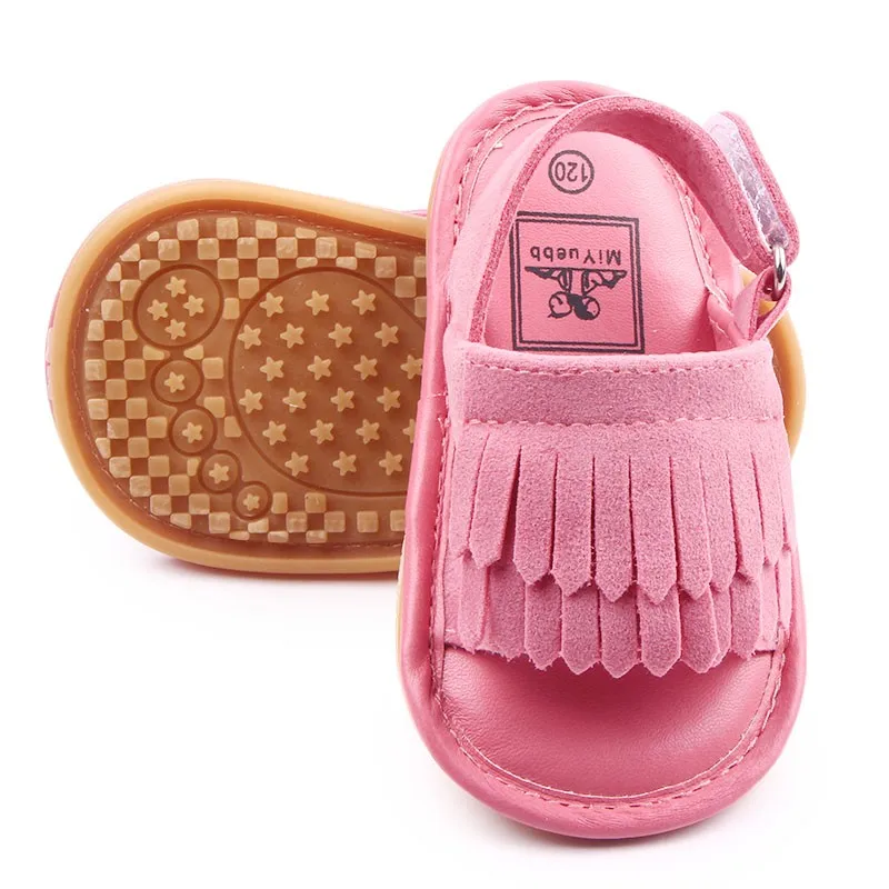 Новое поступление высокое качество Обувь с подошвой из термопластика Ленточки Дизайн босоножки из искусственной кожи для маленьких девочек Обувь для 0-15 месяцев