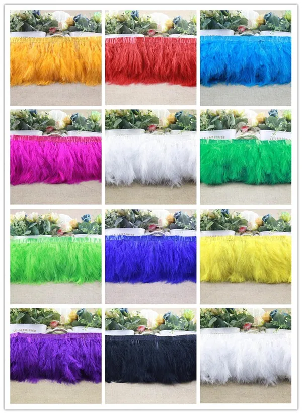

10 yards Turkey Feather Ostrich Feather Dance festival party hat boots Clothing wedding accessories decoration Ribbons