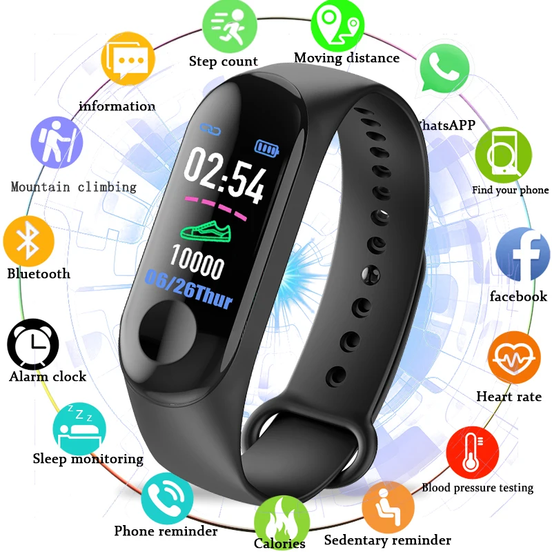 

New Smart Watch Men Women Heart Rate Monitor Blood Pressure Fitness Tracker Smartwatch Sport Watch for ios android +BOX