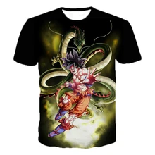 Caliente nuevo Dragon Ball Z camisetas de verano hombre 3D de impresión Super Saiyan Goku de moda Cool esfera camiseta Casual tops 2XS-5XL