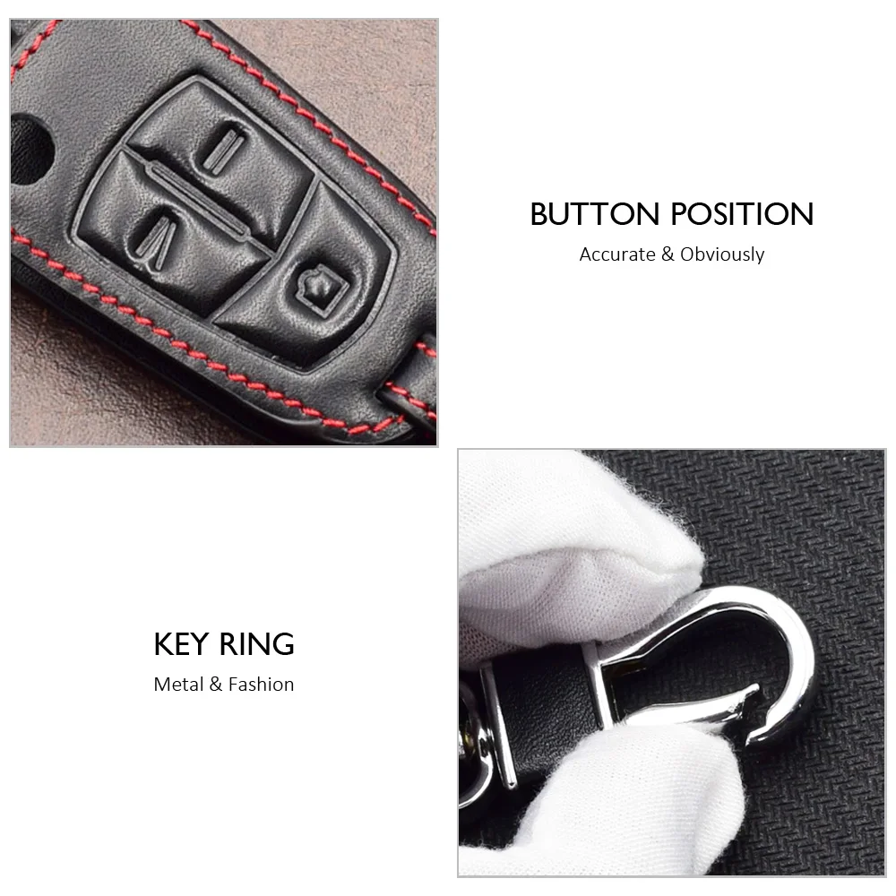 Кожаный чехол для ключей автомобиля для OPEL Vauxhall Corsa Astra Vectra Signum 3 кнопки складной пульт дистанционного брелока крышка брелок защитная сумка