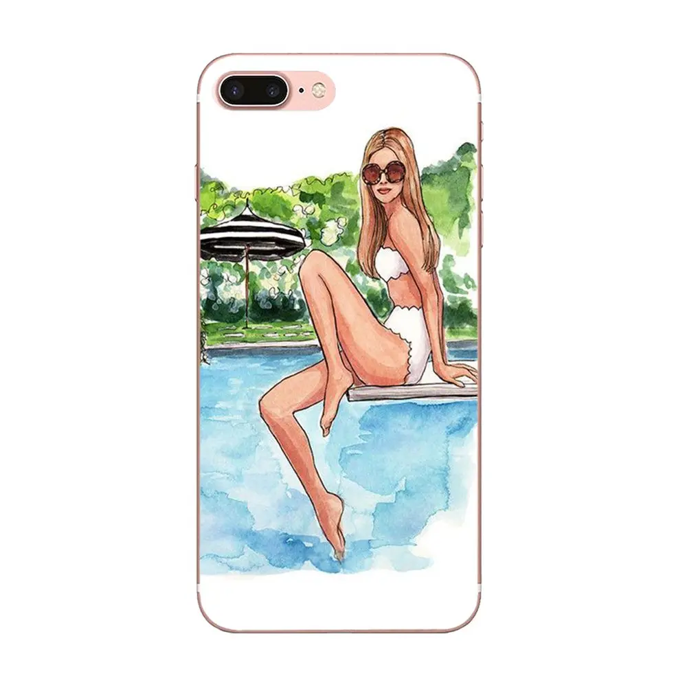 Чехол из ТПУ для Galaxy J1 J2 J3 J330 J4 J5 J6 J7 J730 J8 2015 2016 2017 2018 mini Pro Luxury Fashion Travel Girl
