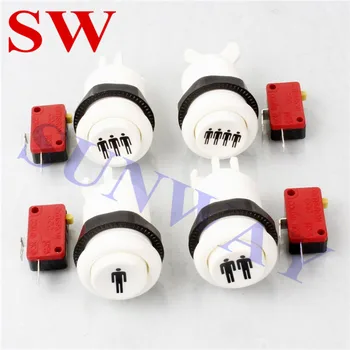 

4PCS/LOT 1P 2P 3P 4P star Arcade Push Button / Happ American style push button with microswitch /push button for arcade machine