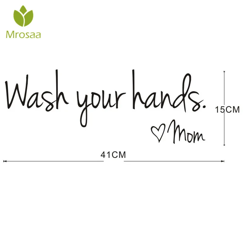 Mrosaa 41*15CM PVC Waterproof Mildew Glass Stickers Wash Basin Wall