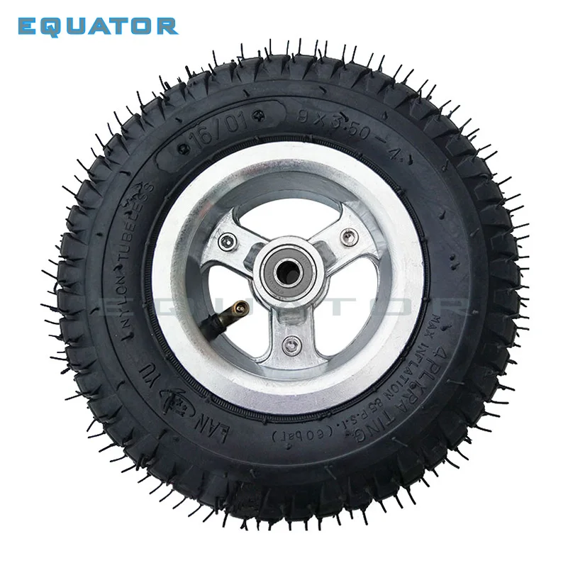 

9x3.50-4 tire 9'' wheel for Turf Rider Tread 4 Ply Tubeless Lawnmower Golf Go Cart ATV Pocket Bike Go Kart Mobility Scooter