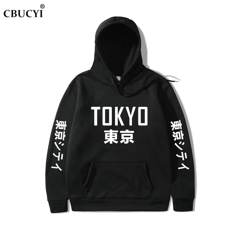 2019 New Arrival Japan Harajuku Hoodies Tokyo City Printing Pullover Sweatshirt Hip Hop Streetwear Men/Women Hooded Sweatshir