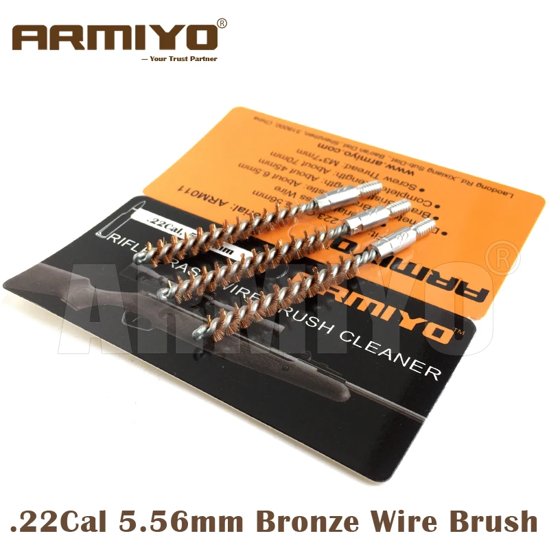 

Armiyo Brush .22Cal 5.56mm Hunting Rifle Bore Cleaning Brush Gun Barrel Cleaner Shooting Accessories Screw Thread Size m4 8-32