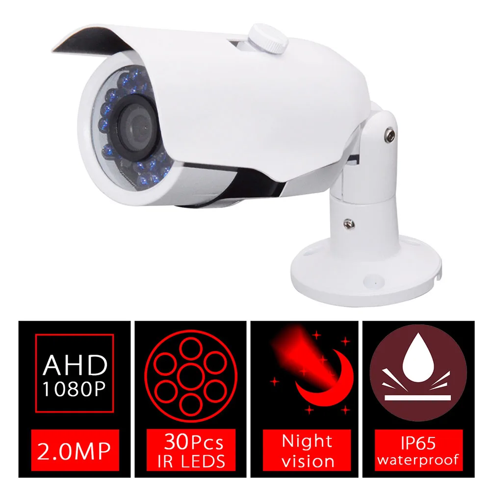 

CCTV Camera with 30pcs IR LEDs 2.0MP Waterproof Night Vision Bullet Camera LCC77