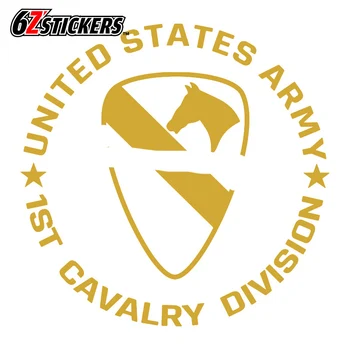 

sixsub 1pcs 35X35CM United States 1ST Cavalry Division Veteran decals Wall Glass