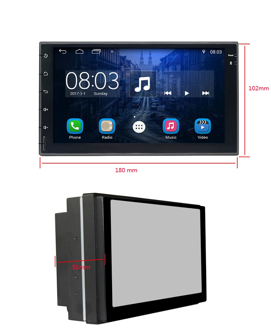 Perfect TOPSOURCE 7023 Universal 7 inch 2din  2 din Car Radio gps Anroid Autoradi0 player with rds bluetooth  For VW NISSAN TOYOTA HONDA 8