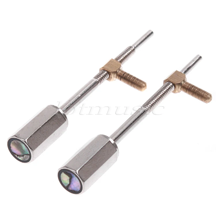 

2pcs Violin Bow Screw and Eye Nickel/Silver Mount Violin Parts