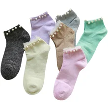 5 psirs Новинка; Лидер продаж Стиль стильные модные хрустальные люстры свет современный большой женский для девочек Женский Блеск блестящая жемчужина носки с плотным плетением из бисера марлевые прозрачные носки