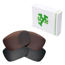 2 пары Mryok поляризованные Сменные линзы для-солнцезащитные очки с двумя мордочками, невидимые черные и бронзовые коричневые