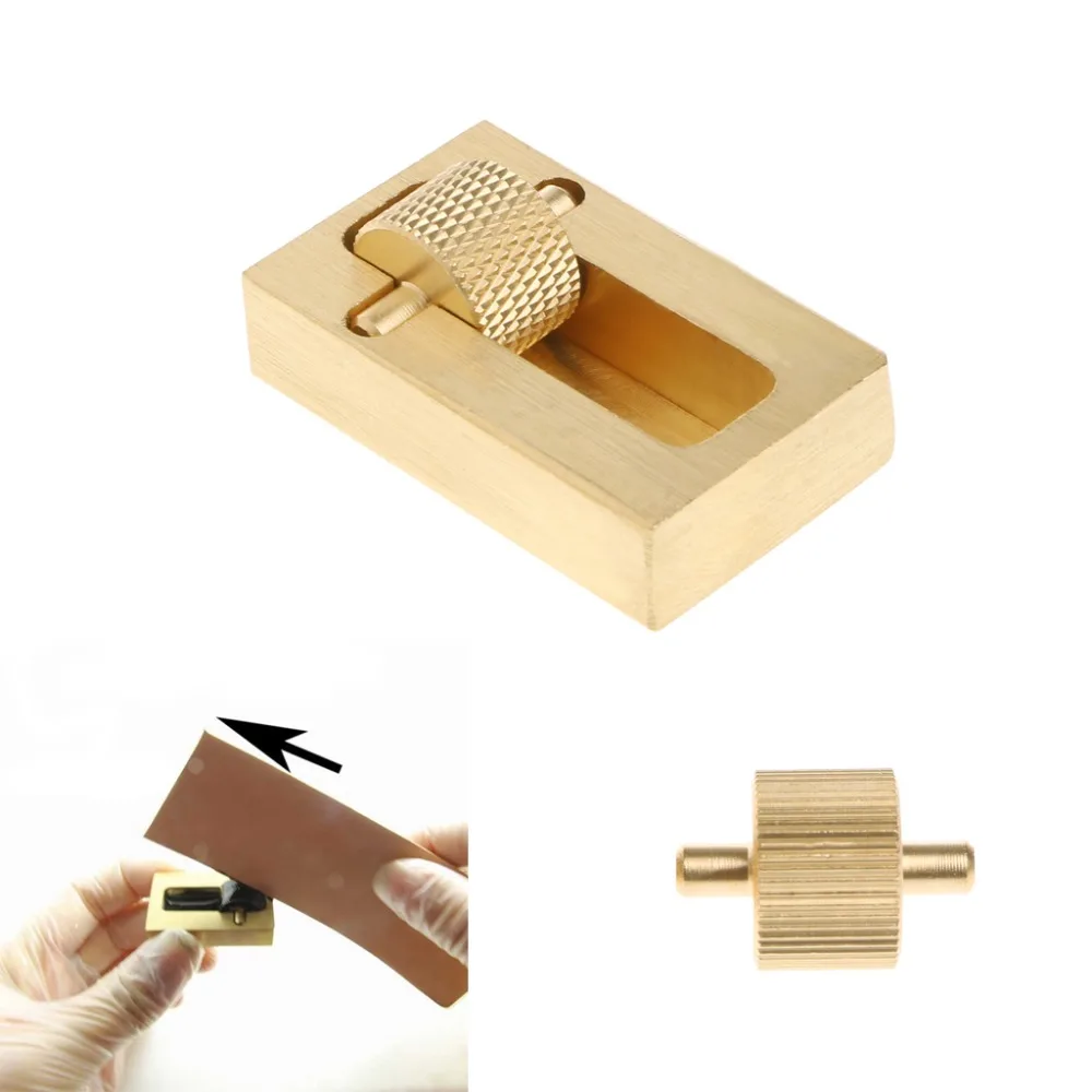 

Leather Craft Edge Oil Painting Box with two Rollers Brass Making Hand Tool Set Leathercraft Tool Sets