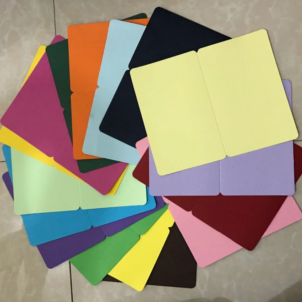 10 шт./упак. DIY пустой складные жемчужные Бумага открытки ручной рисунок Doodle Бумага карты с днем рождения открытки на день рождения - Цвет: Mix