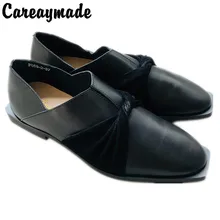 Careaymade-New Spring Style Originally Manual Customized Restoration Cowhide Literature Art Baitao Spiked Women's Single Shoes Careaymade-New Spring Style Originally Manual Customized Restoration Cowhide Literature Art Baitao Spiked Women's Single Shoes