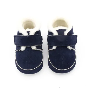 

2018 Winter Snow Boot For Baby Girls Boys Hook & Look Solid Fur Toddler Keep Warm First Walkers Baby Moccasins