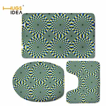 HUGSIDEA Бытовая ванная комната современный нескользящий чехол для сиденья унитаза 3 шт. Комплект ковриков для ванной ковры домашний декоративный пьедестал коврики