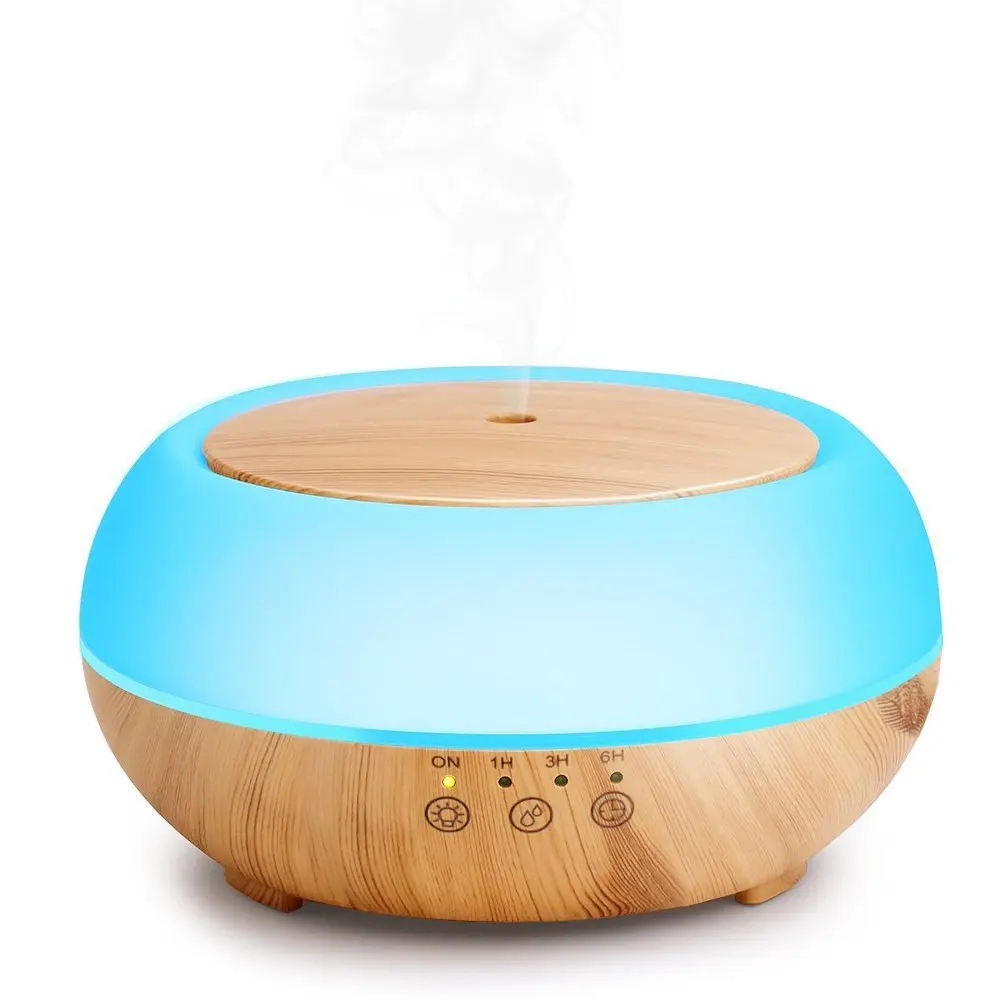 

300ml Wood Grain Ultrasonic Aroma Humidifier for Home Colorful LED Night Light Essential Oil Aromatherapy Diffuser Humidificador