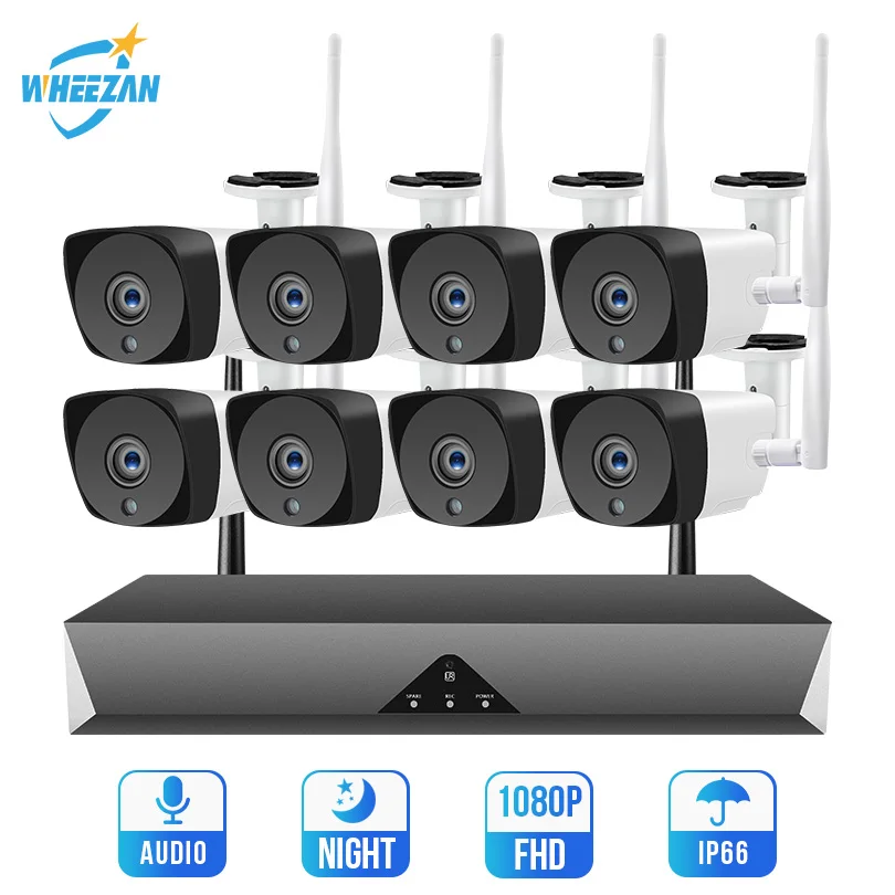 Беспроводная система камеры безопасности Wheezan 8CH комплект ip видеонаблюдения для