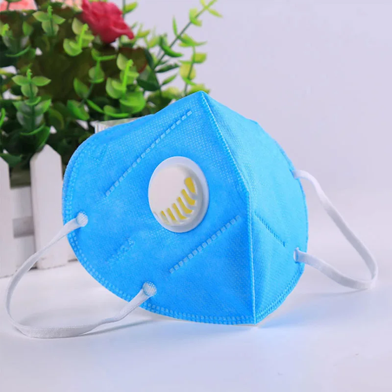 

10pcs/pack Disposable Folding Breathing Valve Dust Mask Non-woven Pm2.5 Construction Pollen Haze Gas Family Pro Site Protection
