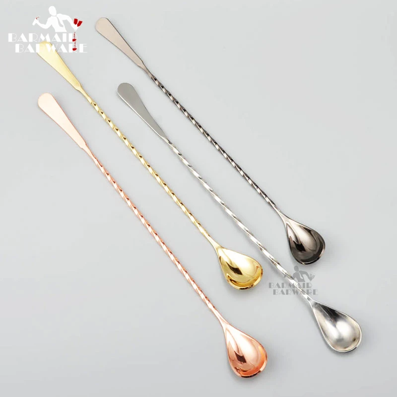 40/45cm Copper Stainless Steel Bar Spoons Hoffman Bar Spoons Cocktail