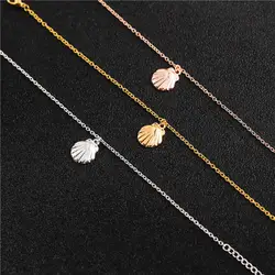 Малый раковину Шарм Ожерелье Милые 3D ожерелье с раковинами sail моряк, море основа ocean beach животных жемчужное ожерелье