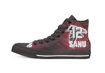 

Atlanta Football Player Sanu High Top Canvas Shoes Custom Walking shoes