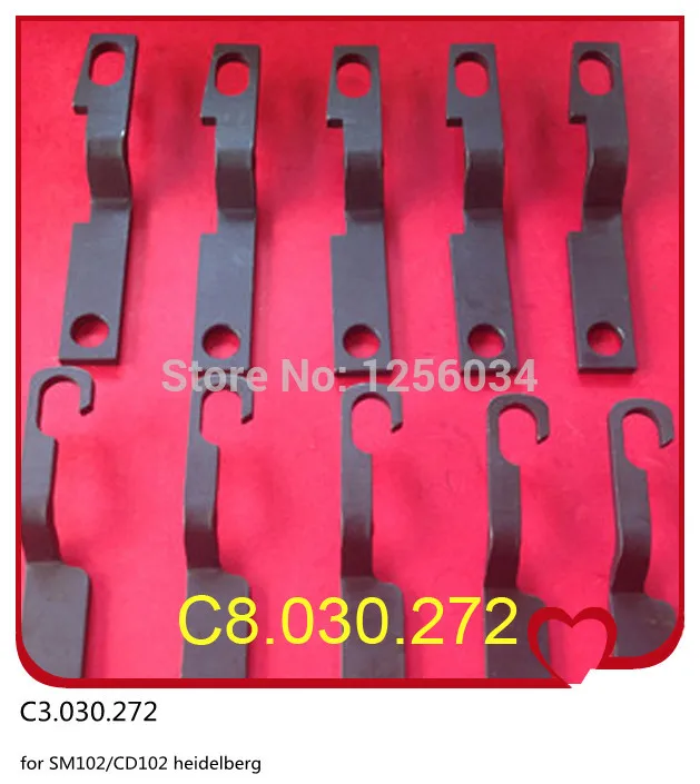 

Total 10 pieces, 5 Pieces for each C8.030.272 Hengoucn connecting link DS for CD102 machine
