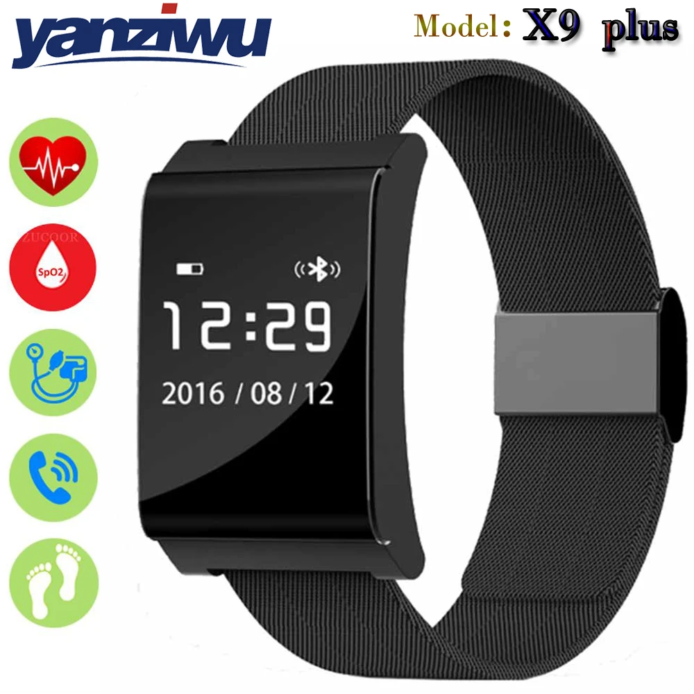 Новые Bluetooth Smart Band X9 плюс Смарт браслет мужской крови мониторинга кислорода bressure