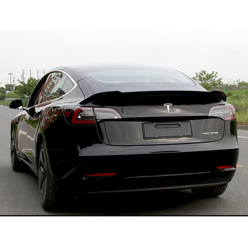 Высококачественный ABS задний спойлер черный чемодан для Tesla модель 3