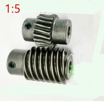 

1M -20T 45#steel Speed ratio 1:5 worm gear Worm gear reducer transmission parts