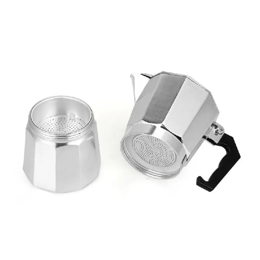 Moka Эспрессо кофеварка Percolator Pot 3 чашки/6 чашек Алюминиевый 8 угловых эспрессо Плита