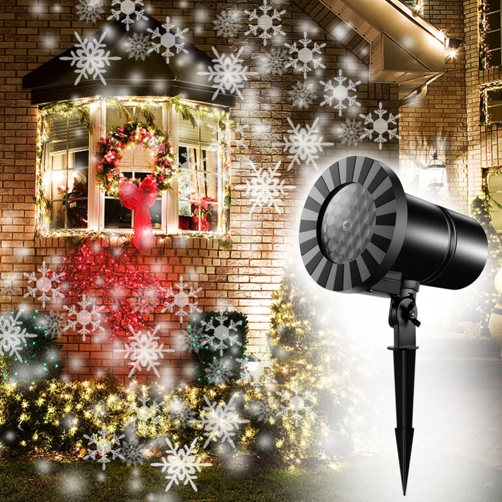 Waterproof Outdoor Christmas Snowflake Projector led laser lamp christmas decoration dynamic snowflake projector Garden Xmas Waterproof Outdoor Christmas Snowflake Projector led laser lamp christmas decoration dynamic snowflake projector Garden Xmas