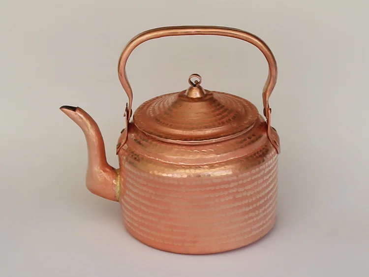 Чайник из чистой меди ручной работы Фиолетовый домашний кухонный подарок