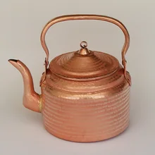 Чайник из чистой меди ручной работы Фиолетовый домашний кухонный подарок