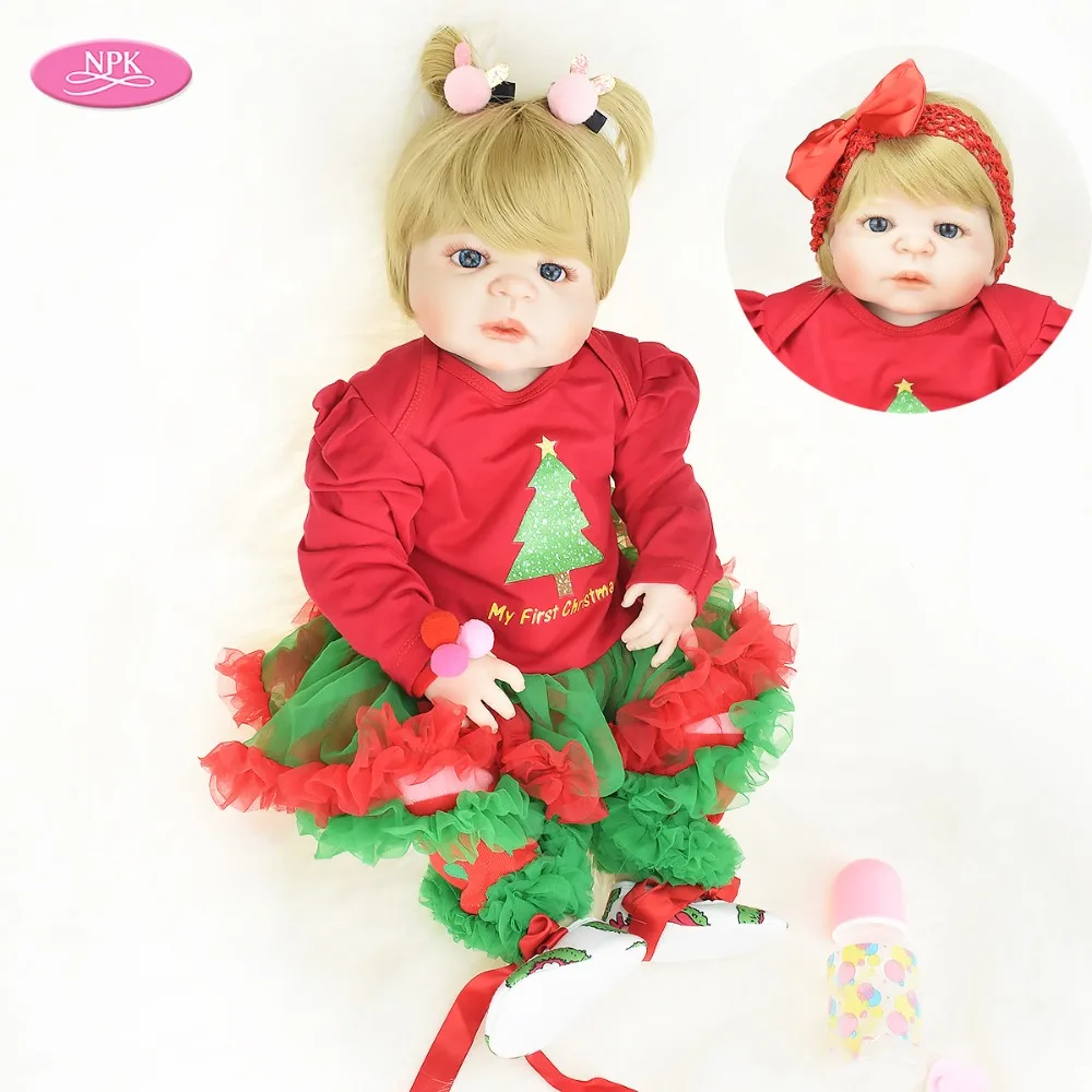 

NPK Real Full Silicone Body Reborn Baby Girl Doll Toys 57CM Newborn Princess Lifelike Doll Realista Menina Bonecas Reborn Bebes