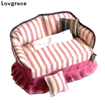 

Cotton Color Sofa Tissue Box Office Kitchen Desktop Paper Storage Box Bath Living Room Cute Paper Towel Bedroom Gift LZM015