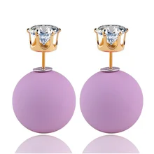 Новые роскошные акриловые цветные блестящие Кристальные серьги, большие жемчужные серьги-гвоздики, серьги с резиновыми шариками и бусинами для женщин