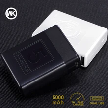 WK 5000 mAh cargador portátil Delgado Mini Banco 18650 Powerbank batería externa para el banco de energía Xiaomi iPhone X Bateria externa