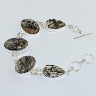 

Honey Dendrite Opal Silver Overlay on Copper Bracelet , 24.7 cm, B1702
