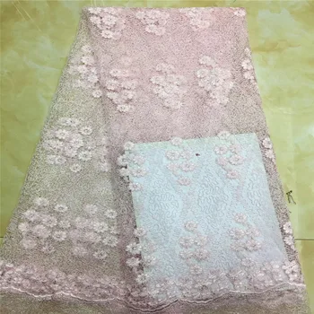 

Madison African Lace Fabric 2019 Embroidered Nigerian Laces Fabric Bridal High Quality French Tulle Lace Fabric For Women